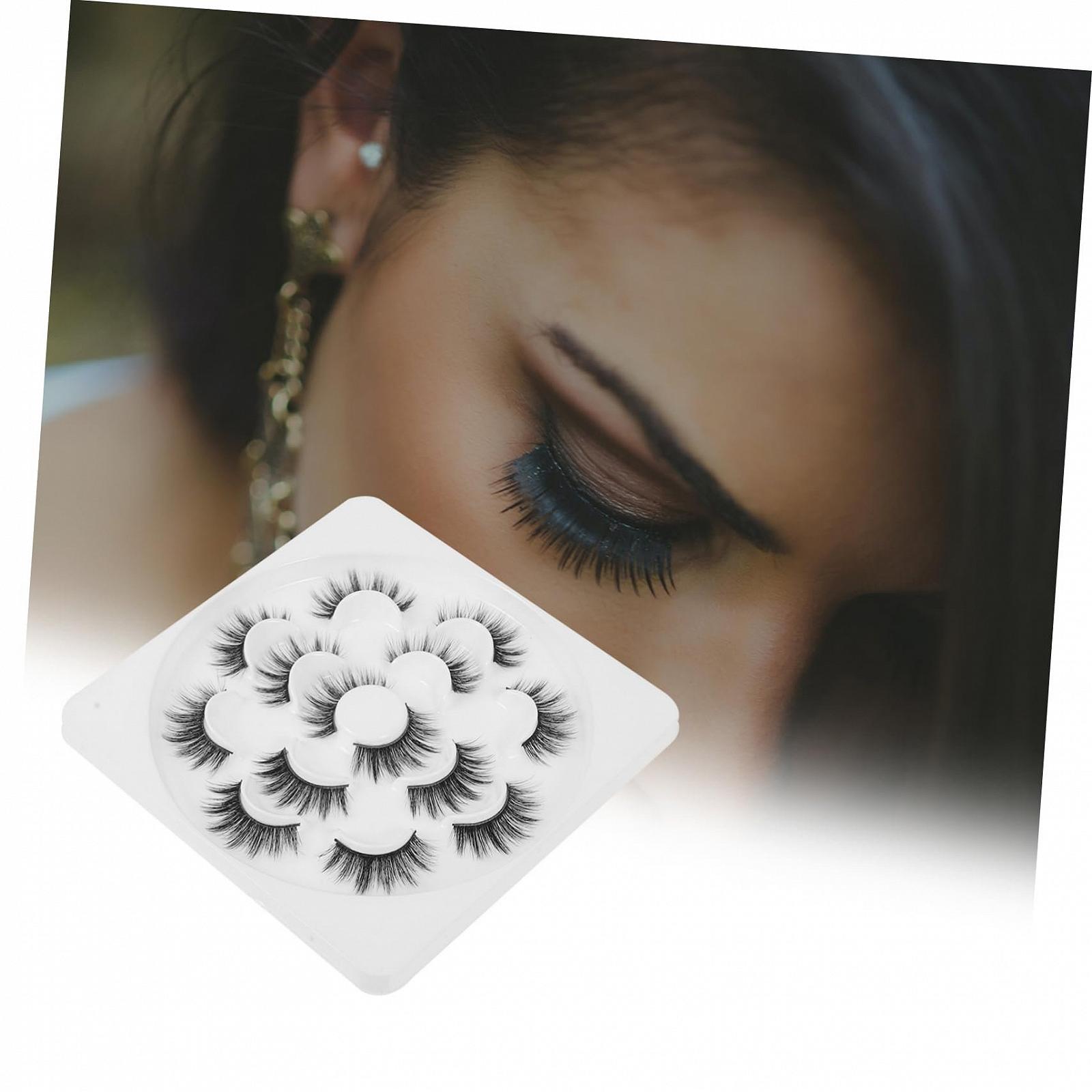 Вії Falsche 14 пар Вії для котячих очей чорні густі штучні, фото №3