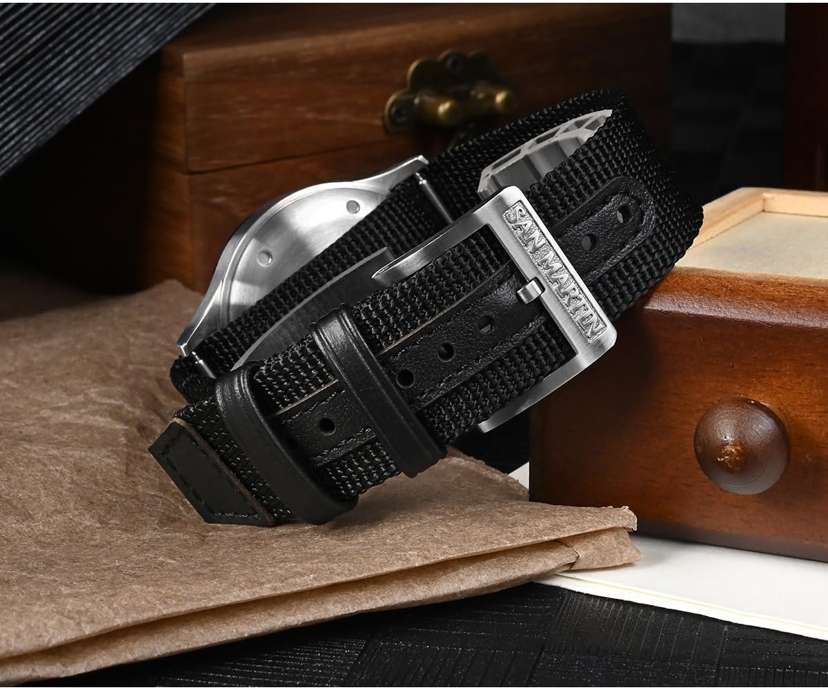 Хронограф San Martin Pilot, 38.5 мм, чоловічі, ST1901, механічні, V 2, Retro, фото №8