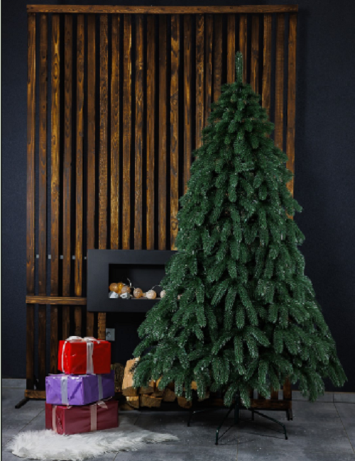 🎄 Ялинка штучна "Буковельська Зелена Блакитна Засніжена V8" Ялинка лита, фото №1