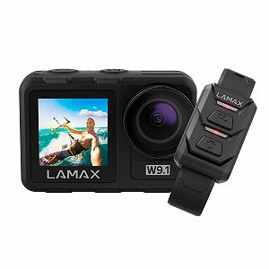 Екшн-камера LAMAX W9.1 REAL 4K 60fps зі стабілізацією та водонепроникна Екшн-камера з подвійним дисплеєм і 21 аксесуаром, Wi-Fi, slow motion - Фото 1