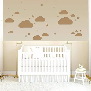 Набір наклейок на стіну WANDFACTORY Clouds Stars 43 шт. synthetic.ua - Фото 1