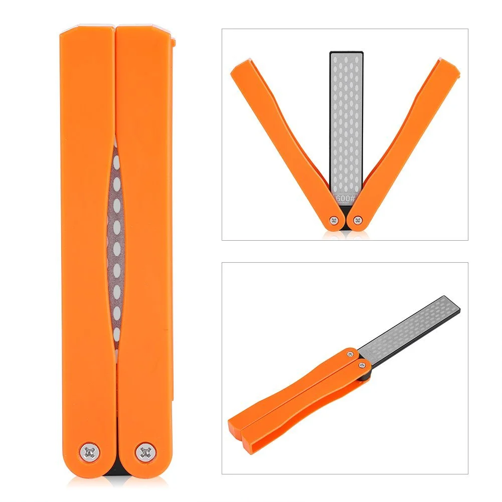 Точилка для ножів алмазна складана двостороння 400/600 грит Жовта, фото №3