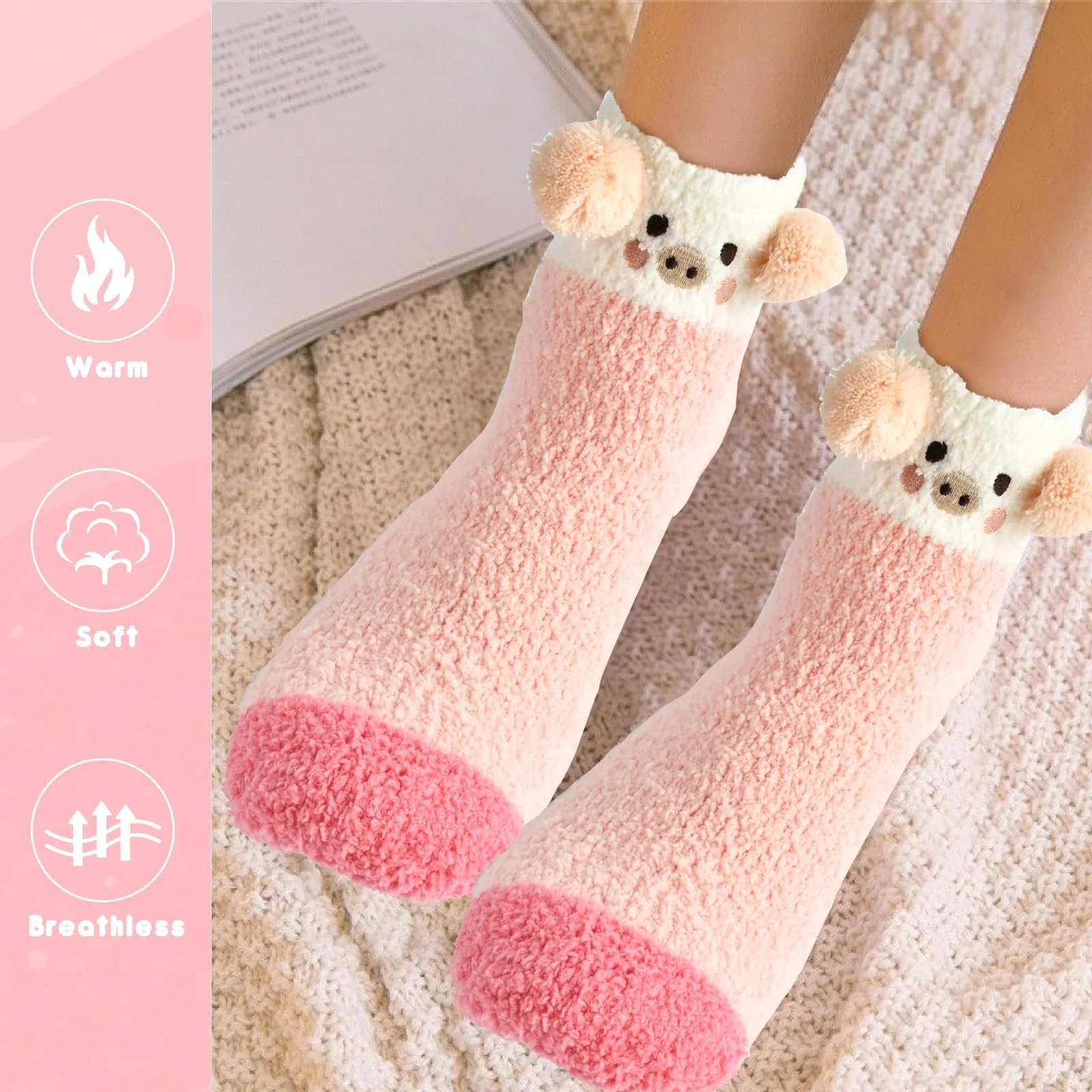 Пухнасті шкарпетки для жінок, фото №3