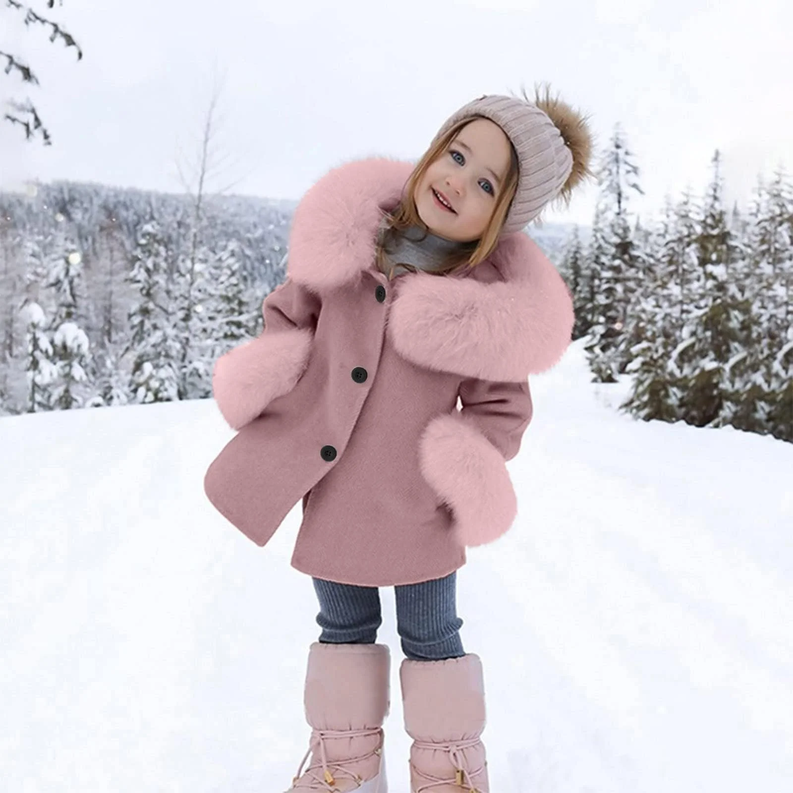 Зимова куртка для дівчат cenozo з бавовняної тканини з підсиленням, фото №4