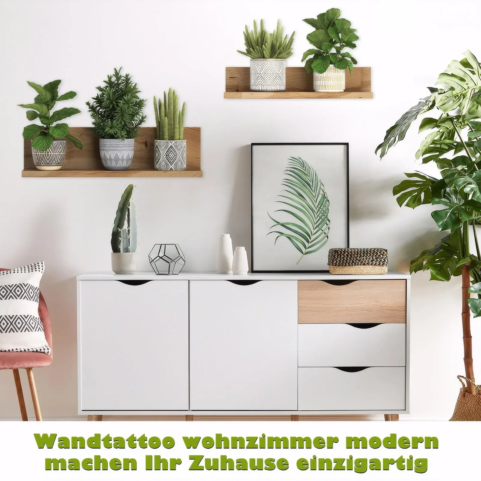 Наклейка на стіну Рослини 3D Кактус Квіти Бонсай Ваза Самоклейна 3 шт., фото №5 Наклейка на стіну Рослини 3D Кактус Квіти Бонсай Ваза Самоклейна 3 шт., фото №5