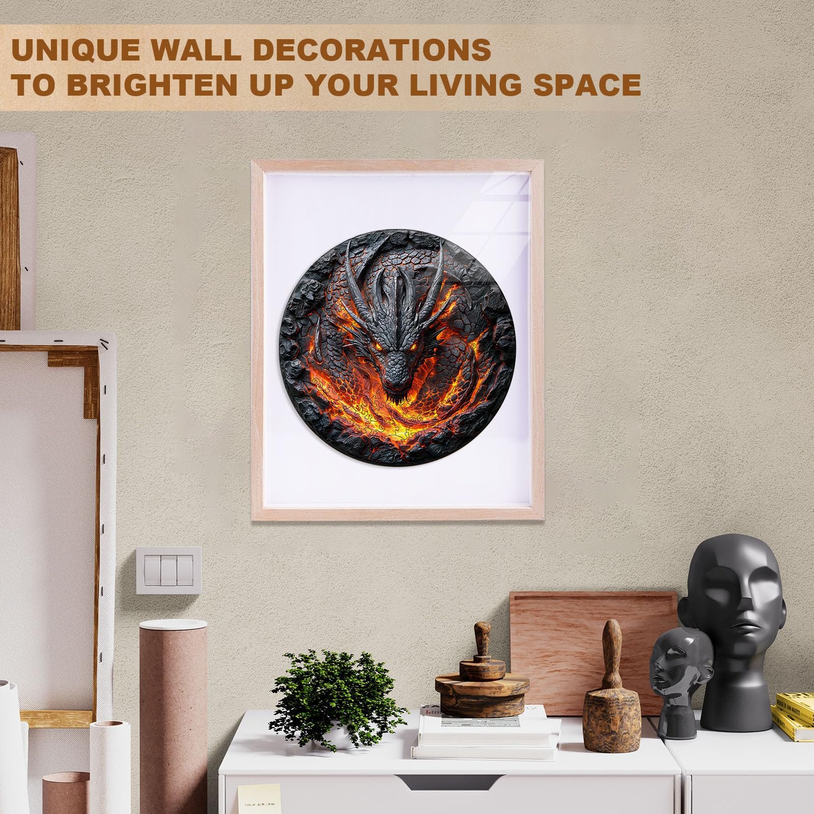 Пазл деревянный WOODBESTS 3D Wall Dragon 270 элементов 34 x 34 см, фото №6