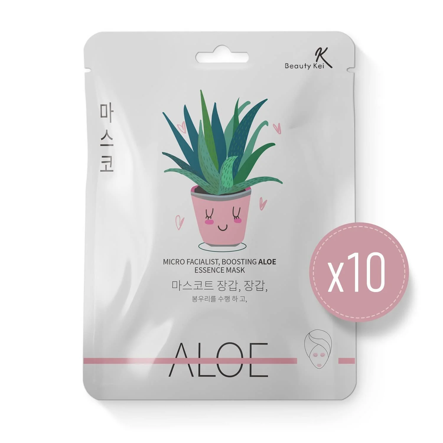 Тканинна маска для обличчя Aloe Vera Korean, 10 шт, фото №1 Тканинна маска для обличчя Aloe Vera Korean, 10 шт, фото №1