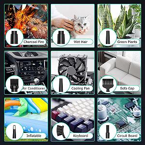 Аккумуляторный воздуходувка VANBAR 3-Speed 110 000 RPM 7600 mAh LED USB Quick Charge synthetic.ua - Фото 1