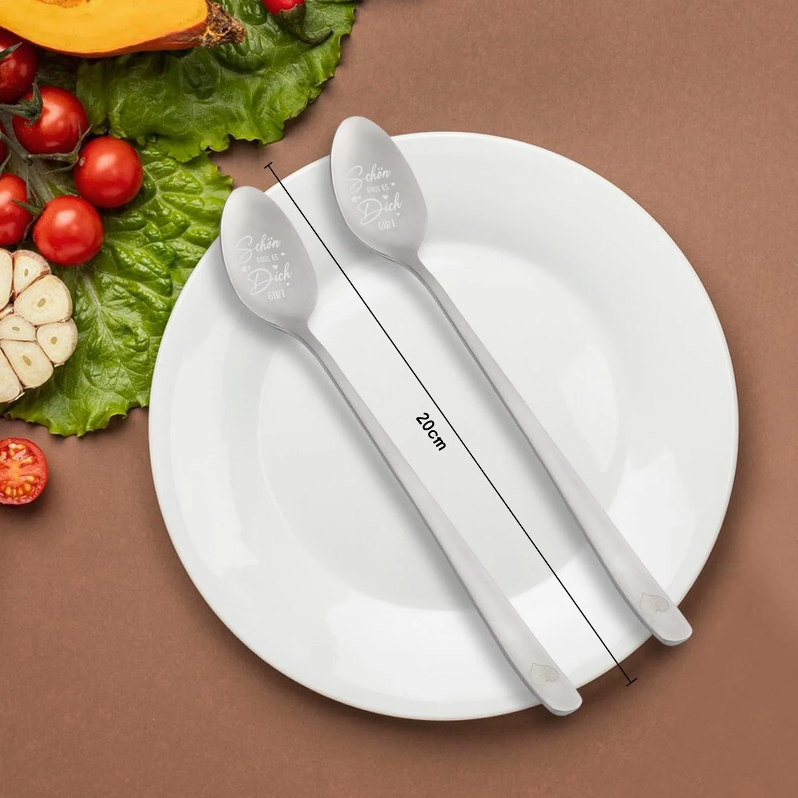 Ложка Кавова з гравіюванням, нержавіюча сталь, сріблястий, фото №2