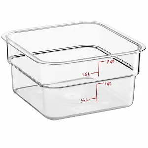 Контейнер для зберігання продуктів Cambro 2SFSCW135 1.9 L (2 qt) полікарбонат Прозорий - Фото 1