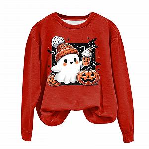 Хеллоуин Свитшот Generisch Женский Хеллоуин Костюм Привидение Тыква synthetic.ua - Фото 1