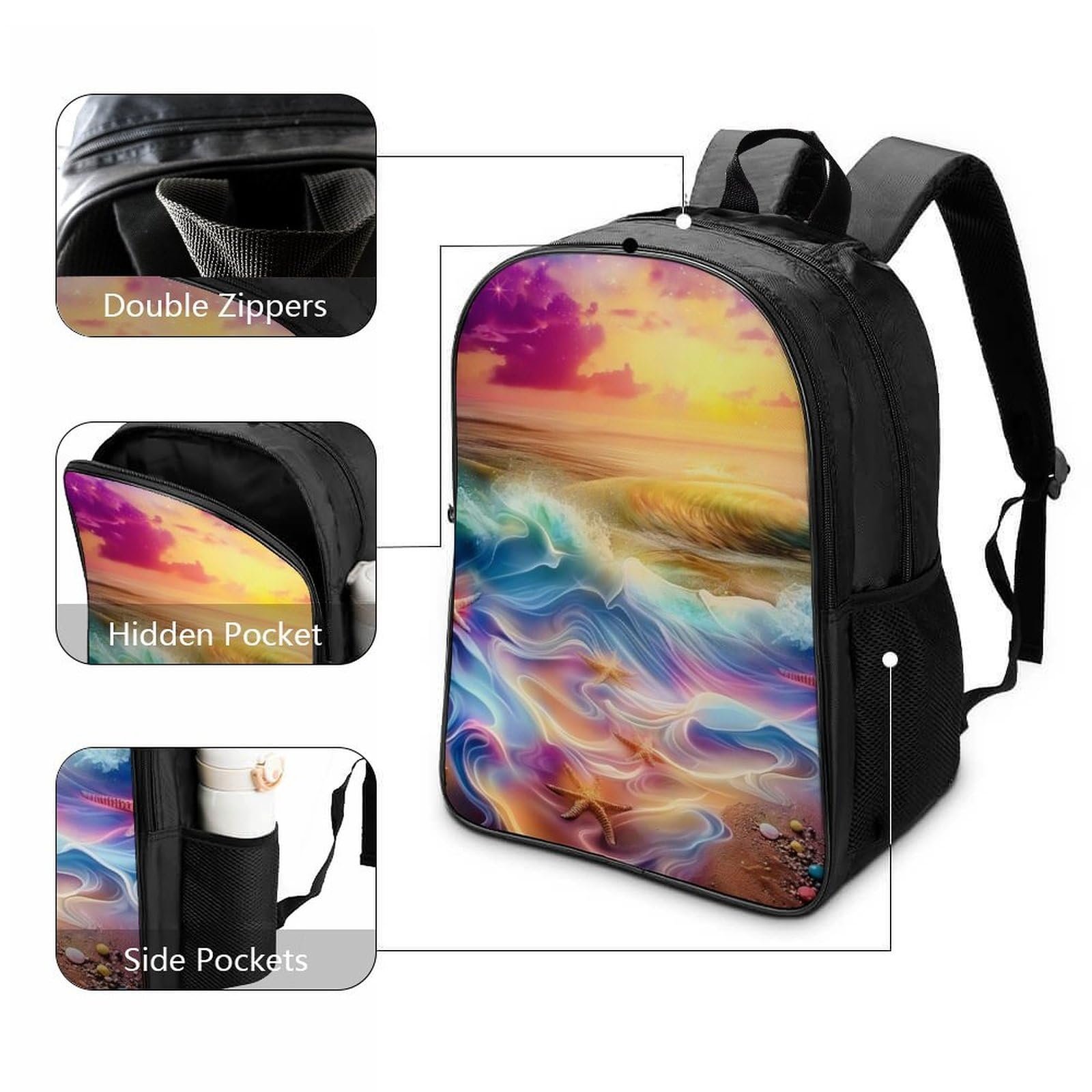 Рюкзак шкільний Dream Beach FPAKAKIIE Style-1, 40 x 28 x 16 см, фото №3