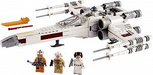 Игрушечный космический шаттл LEGO Star Wars 75301 X-Wing Fighter Люка Скайуокера с фигурками принцессы Леи и дроида R2-D2 - Фото 1