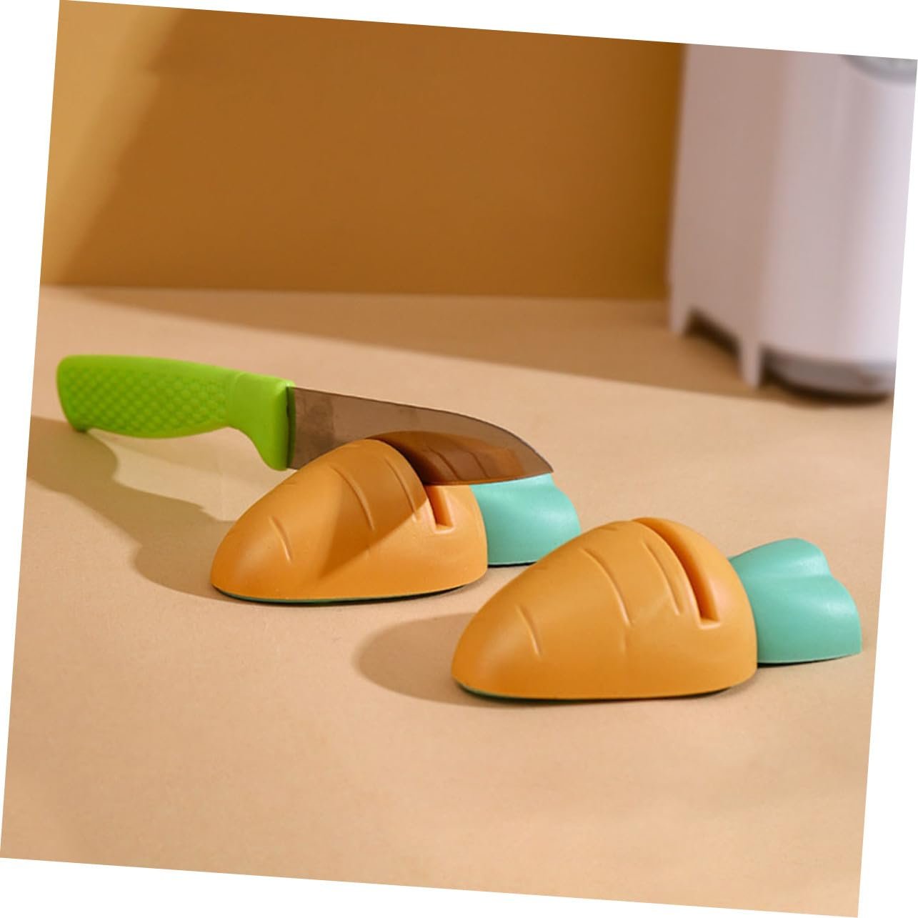 Точилка для ножей VALICLUD набор 4 шт. мини в форме моркови эргономичная нековзная, фото №3