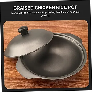 Кастрюля Toyvian чугунная с крышкой термостойкая для риса synthetic.ua - Фото 1