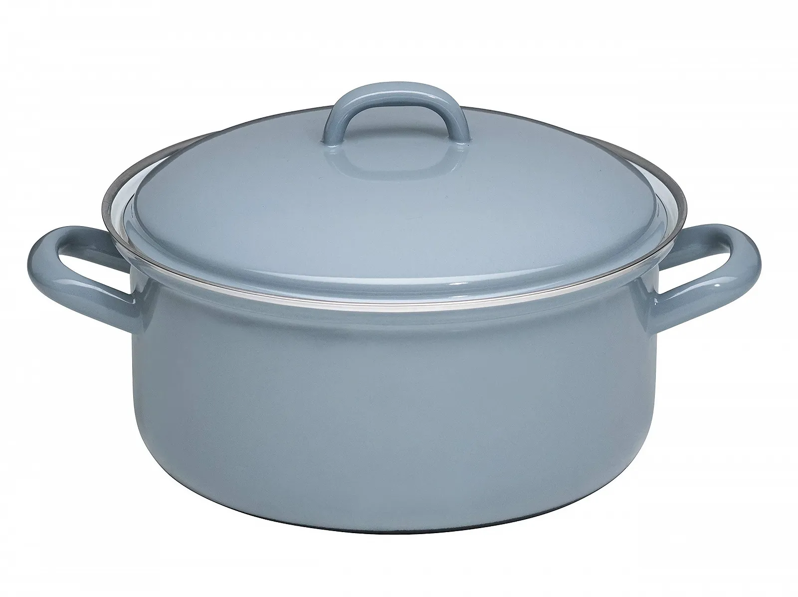 Кастрюля Riess Classic 0130-065 с крышкой, 20 см, 2.0 л, 13.6 см Светло-серая, фото №1