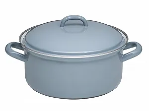 Кастрюля Riess Classic 0130-065 с крышкой, 20 см, 2.0 л, 13.6 см Светло-серая - Фото 1