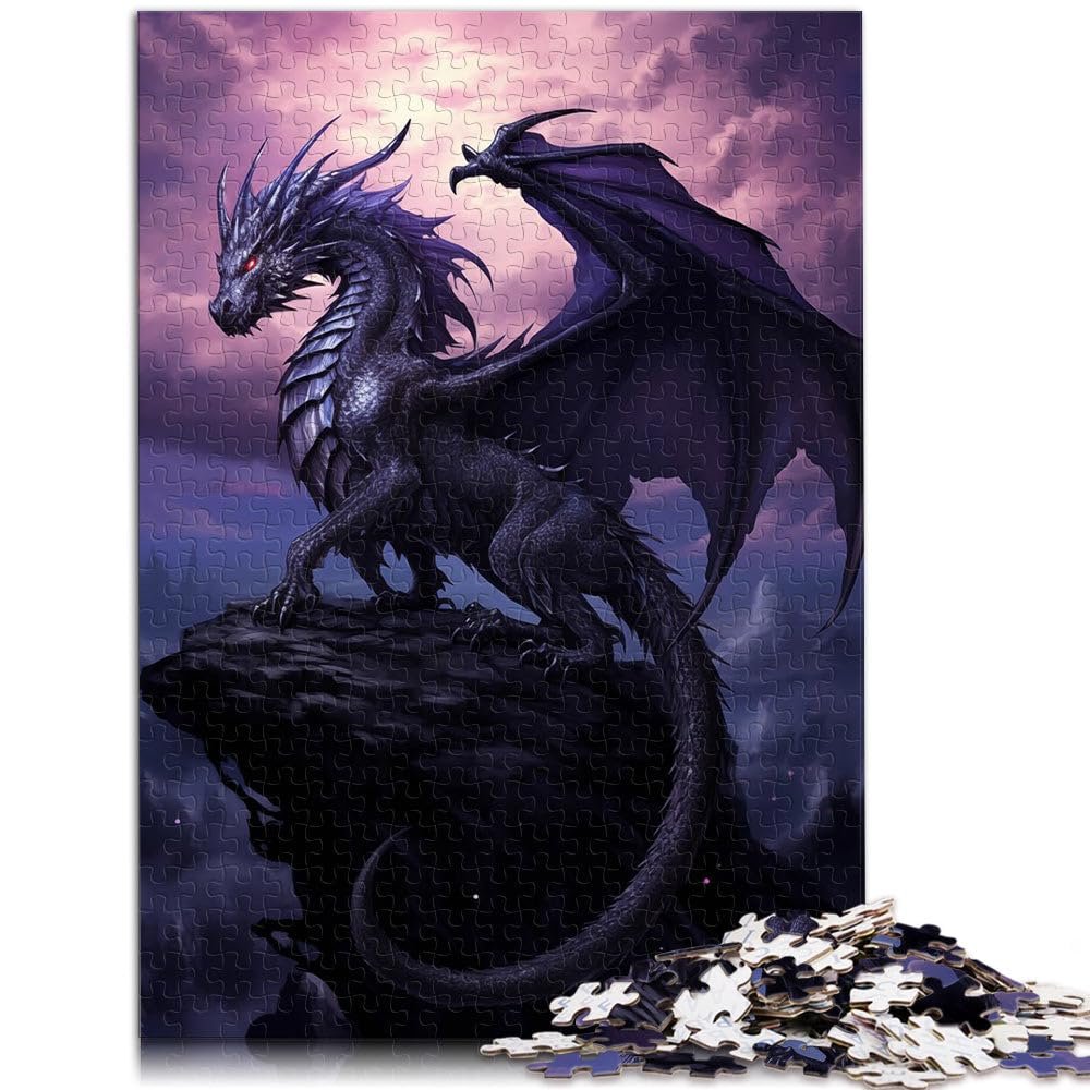 Пазл Величний чорний дракон 1000 елементів 52 x 38 см, фото №2