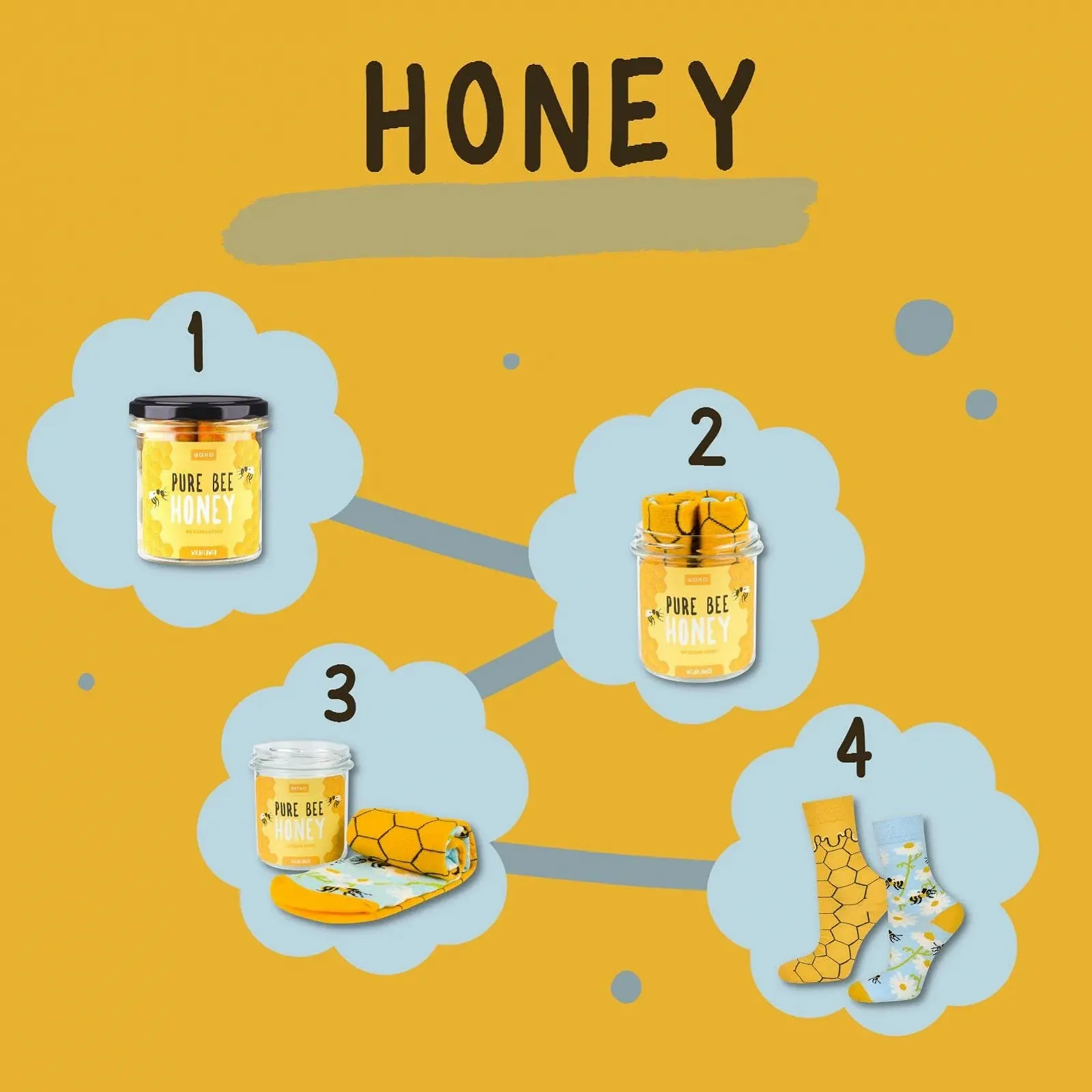 Шкарпетки soxo Honey, подарунок для жінок, фото №2