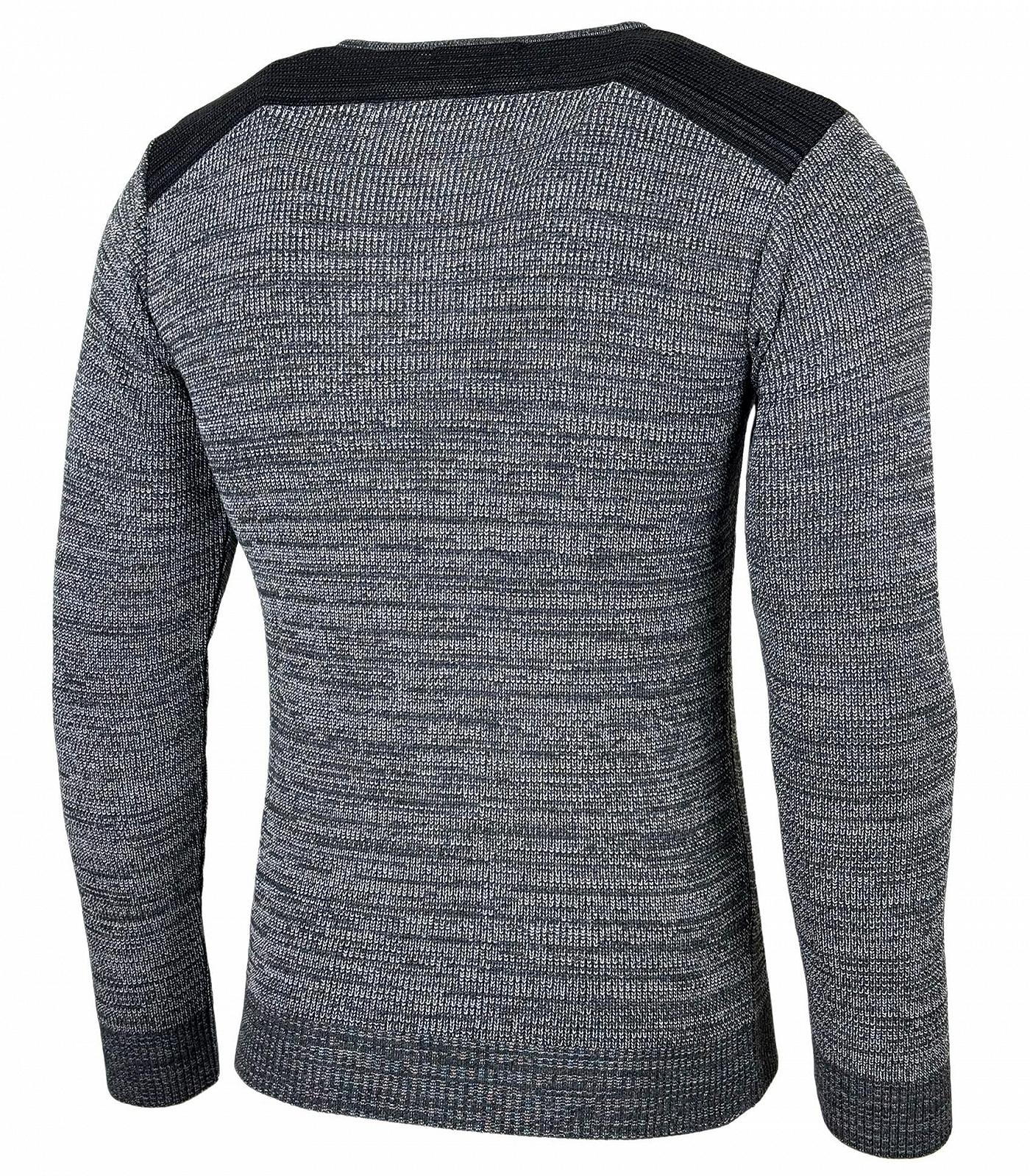 Джемпер Baxboy Slim Fit з V-подібним вирізом BB-52205, чорний, фото №5