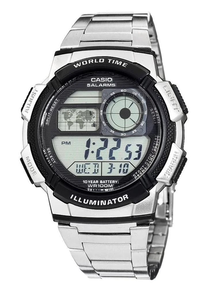 Часы Casio Цифровой Кварцевый AE-1000WD-1AVEF Мужской Сталь, серебристый/серый, Размер блока, Браслет, фото №1 Часы Casio Цифровой Кварцевый AE-1000WD-1AVEF Мужской Сталь, серебристый/серый, Размер блока, Браслет, фото №1