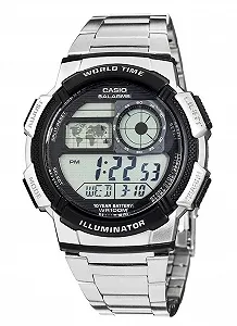 Часы Casio Цифровой Кварцевый AE-1000WD-1AVEF Мужской Сталь, серебристый/серый, Размер блока, Браслет - Фото 1