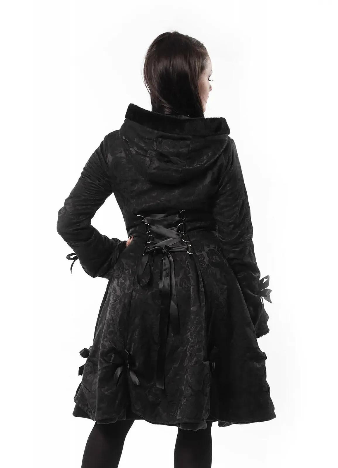 Пальто Poizen Industries Alice Rose Жіноче Зимове Пальто Чорний, фото №2