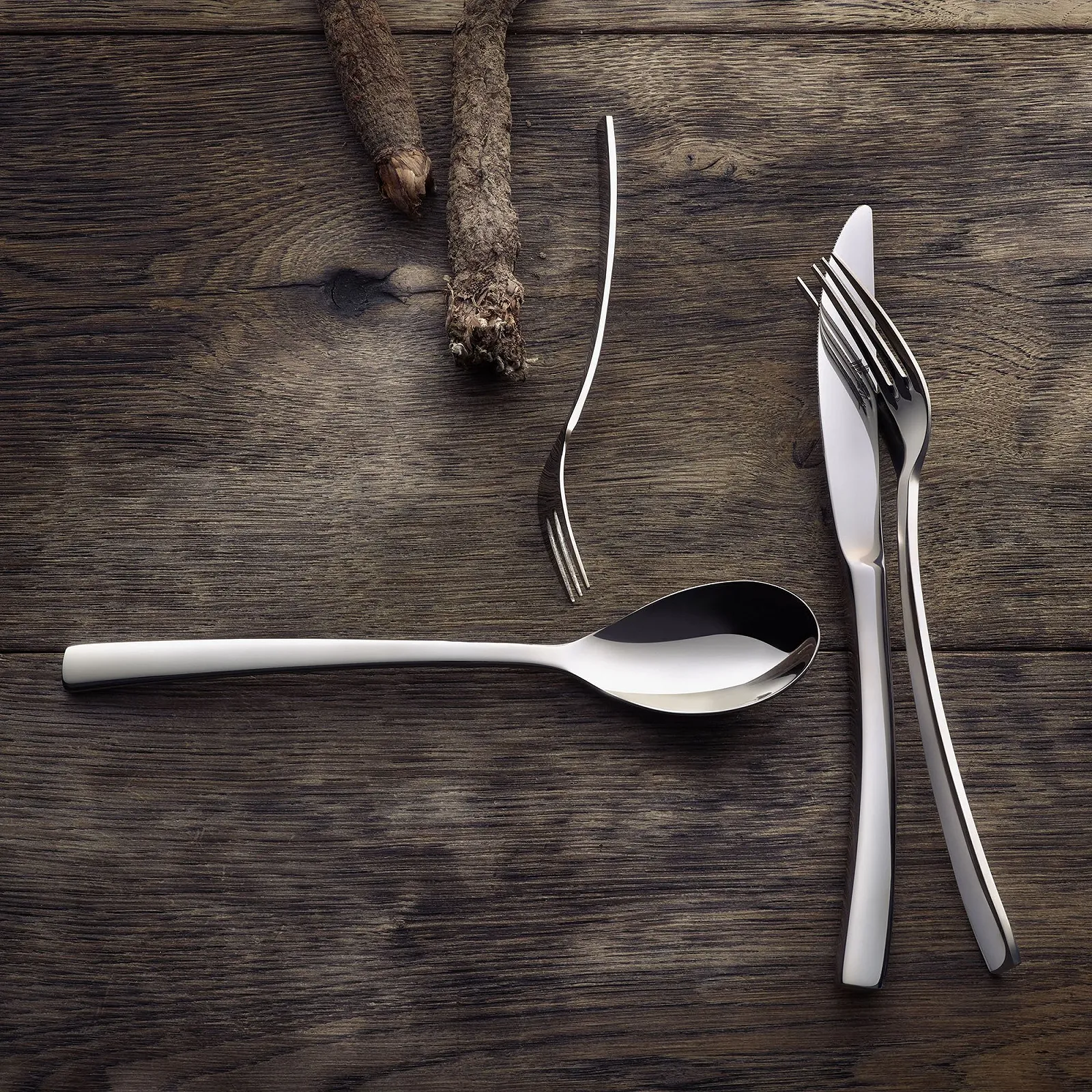 Набір столових приборів Paul Wirths Swing, 24 предмети на 6 персон, нержавіюча сталь 18/10, полірований, 1200, W11200510, фото №2