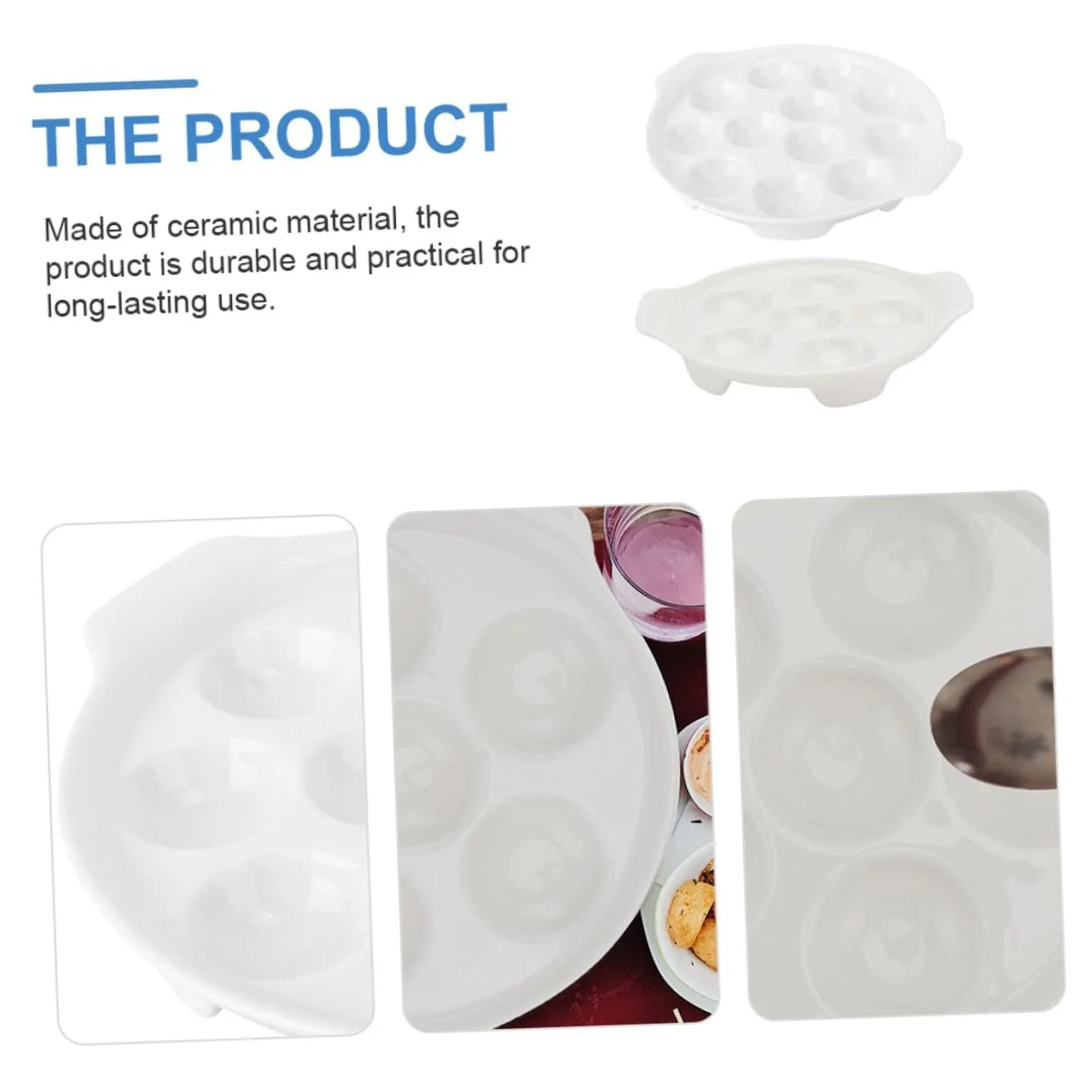 Форма для равликів VICASKY набір 2 шт. кераміка на 6 та 12 отворів біла, фото №5 Форма для равликів VICASKY набір 2 шт. кераміка на 6 та 12 отворів біла, фото №5