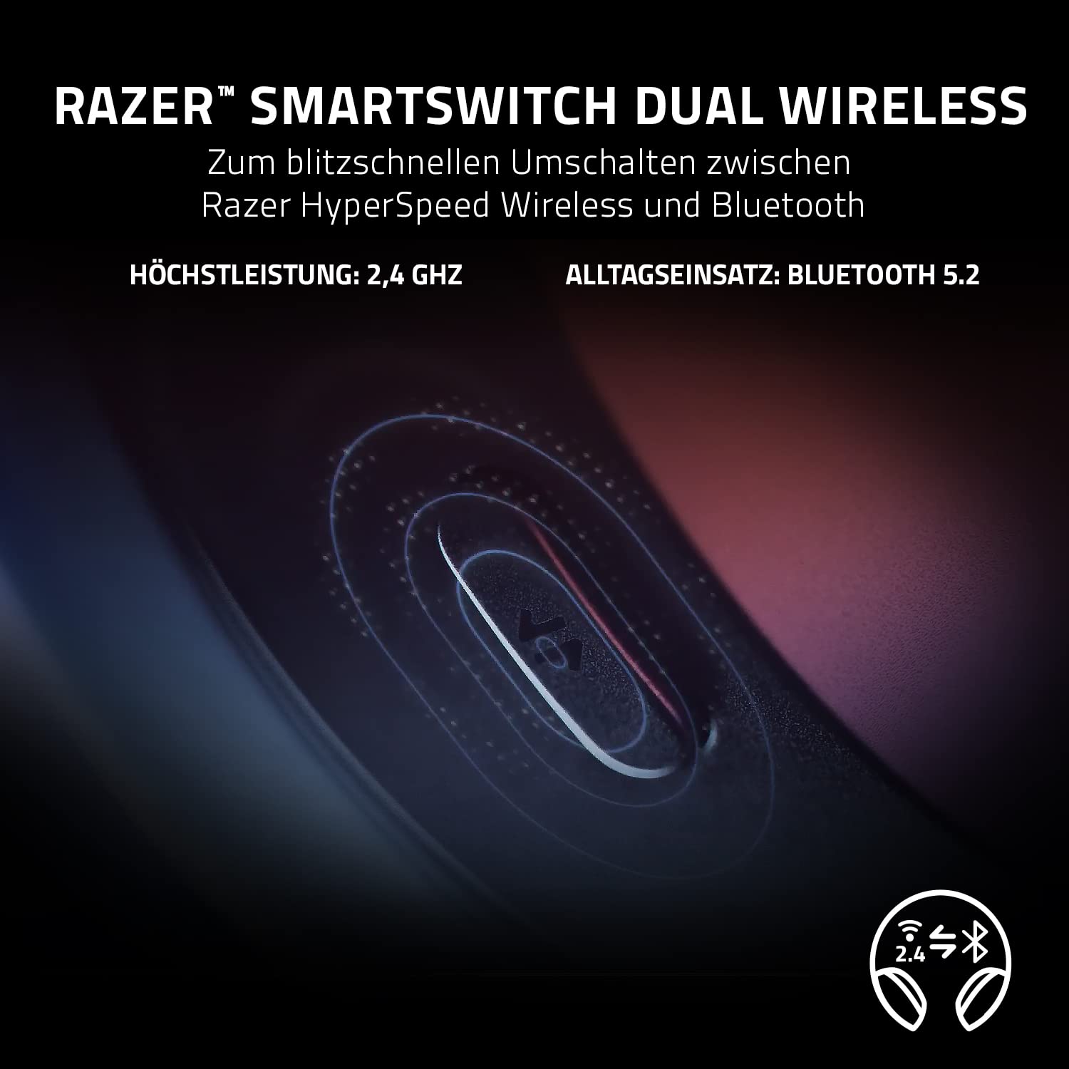 Безпровідні навушники Razer Barracuda - SmartSwitch Dual Wireless, шумопоглинальне мікрофон, TriForce драйвери 50 мм, USB-C Чорний, фото №3
