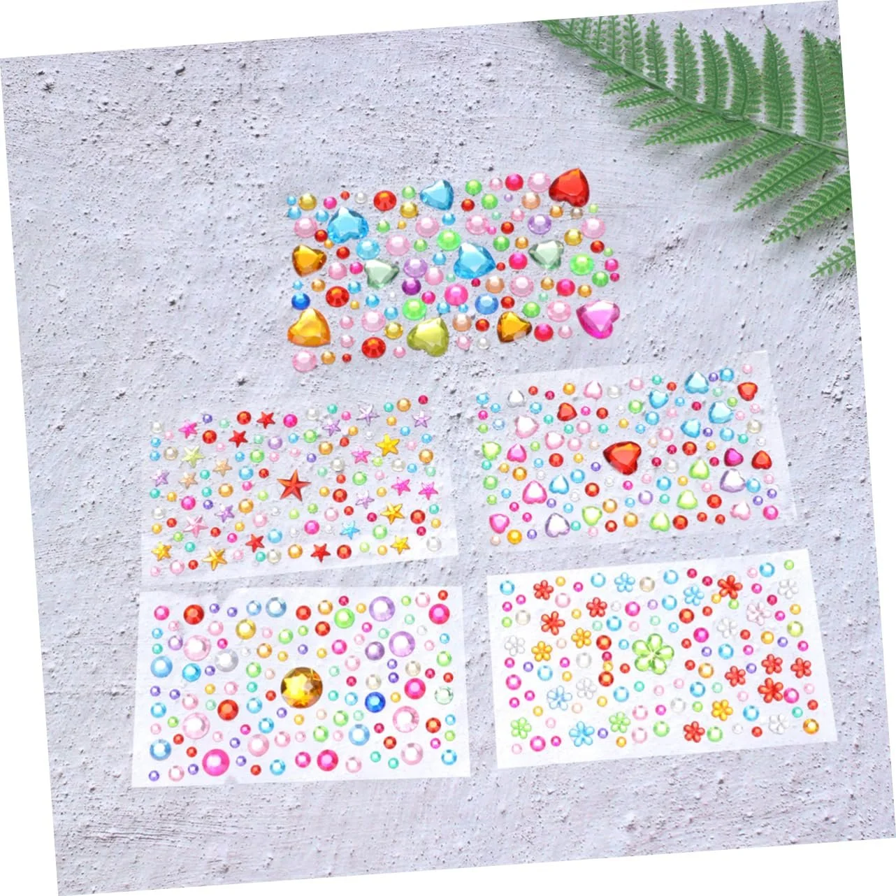 5 листов акриловых наклеек со стразами хрустальные наклейки для мобильного телефона, игрушек, разные стили для украшения взрослых и детей, фото №3