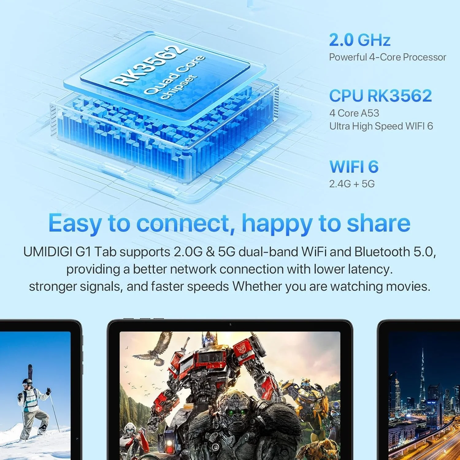 Планшет 10.1" Umidigi G1 Tab 4+4/64Gb 4 ядра Android 13 6000 mAh Сірий, фото №7