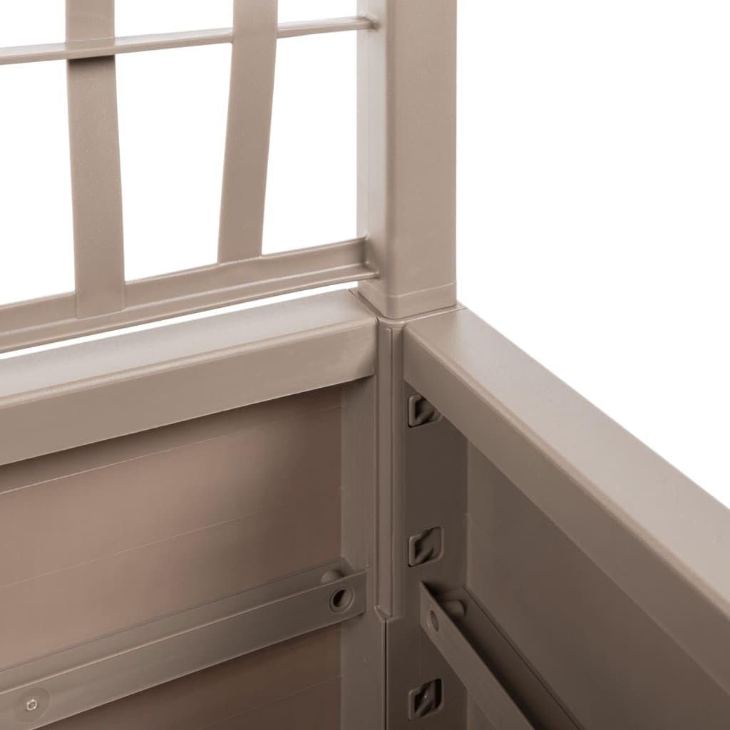 Горщик для рослин з решіткою vidaXL кашпо з решіткою для квітів, поліпропілен, світло-коричневий, фото №4 Горщик для рослин з решіткою vidaXL кашпо з решіткою для квітів, поліпропілен, світло-коричневий, фото №4