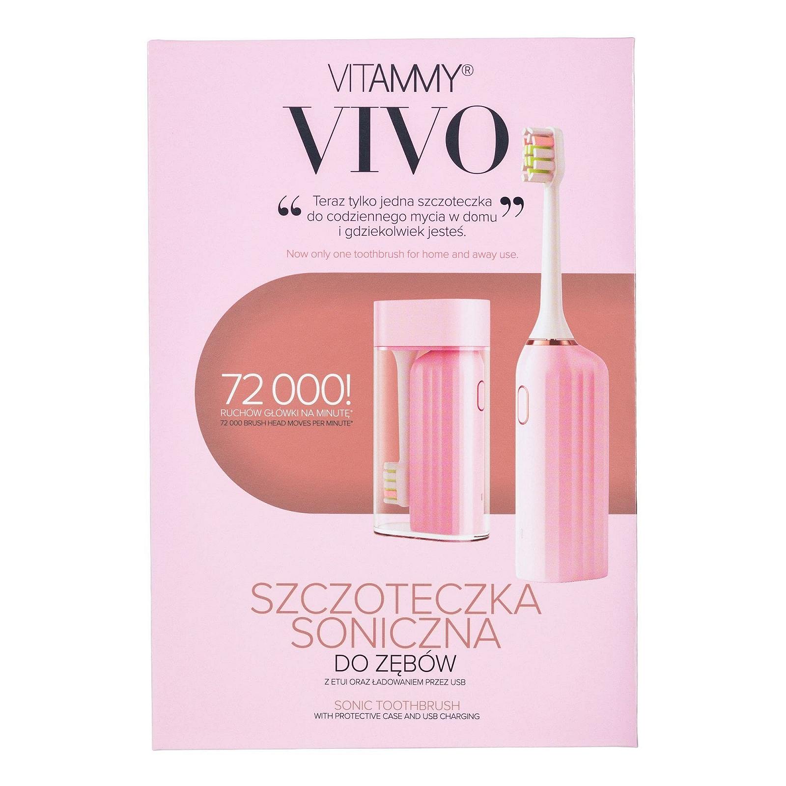 Звукова зубна щітка VITAMMY Vivo Рожева, фото №7