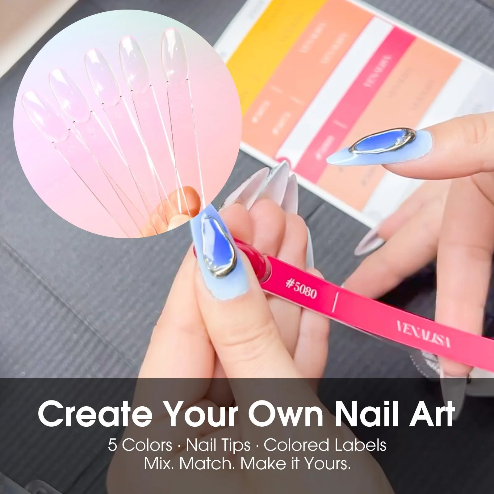 Гель-лак VENALISA Набір 5 кольорів 2501, фото №4