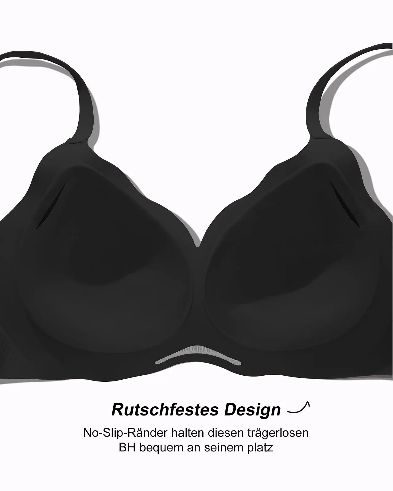 Бюстгальтер SHARICCA без косточек бесшовный Push Up с V-образным вырезом с мягкими чашками бюстье с регулируемыми бретелями, фото №4