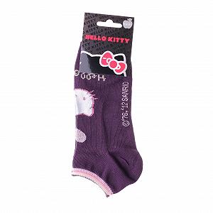 Шкарпетки HELLO KITTY   TETE DE HK + COEUR + HK Фіолетовий 35 - 41 synthetic.ua - Фото 1