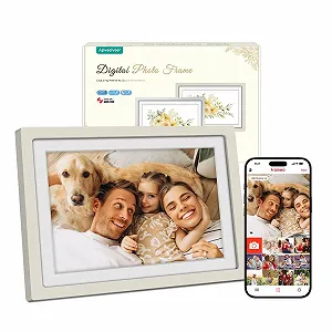 Цифровая фоторамка Apveelveer WiFi 10.1" 32 GB 1280 x 800 HD IPS Light Grey - Фото 1
