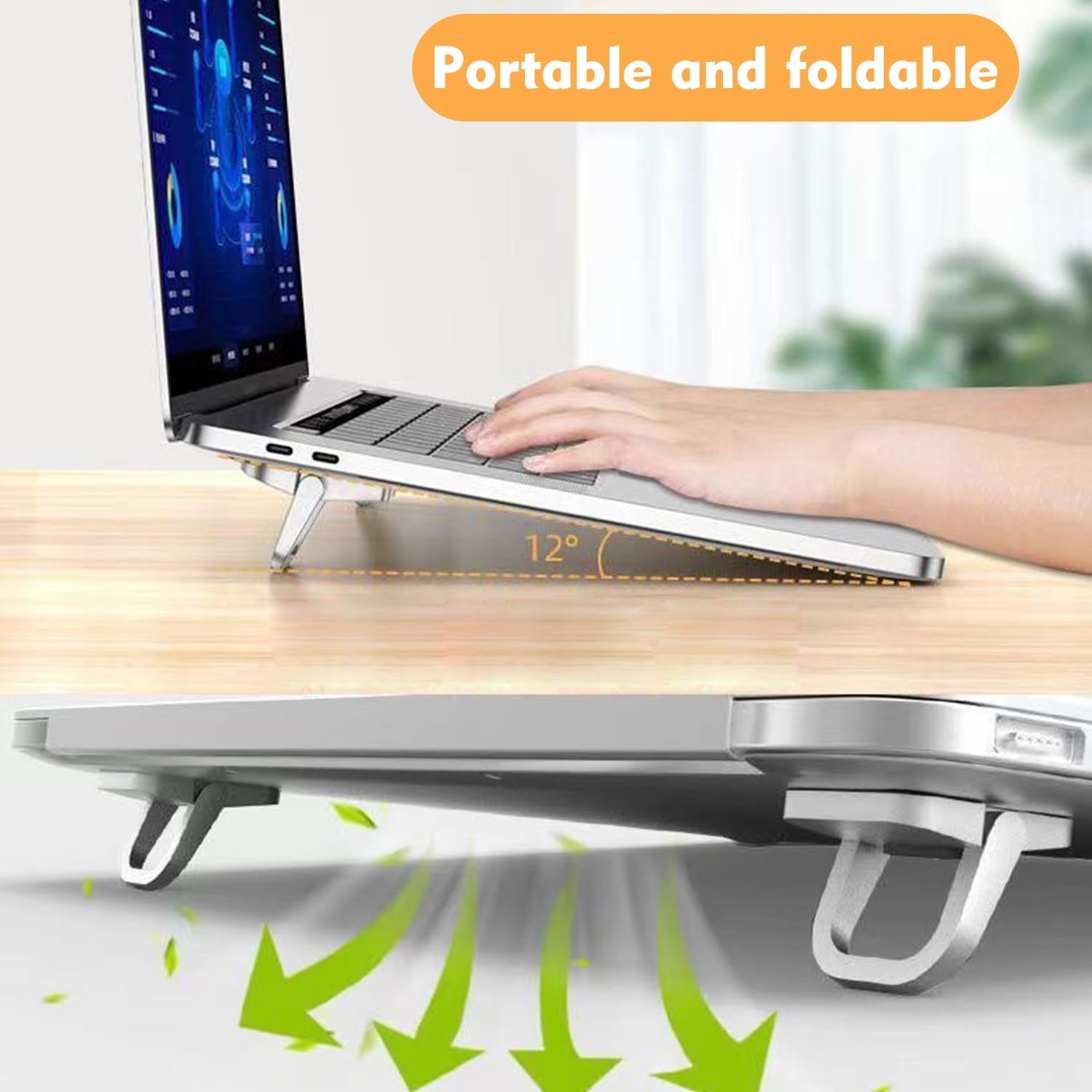 Подставка для ноутбука Mini Brand Неизвестно (2 шт.) Серебристый, фото №3