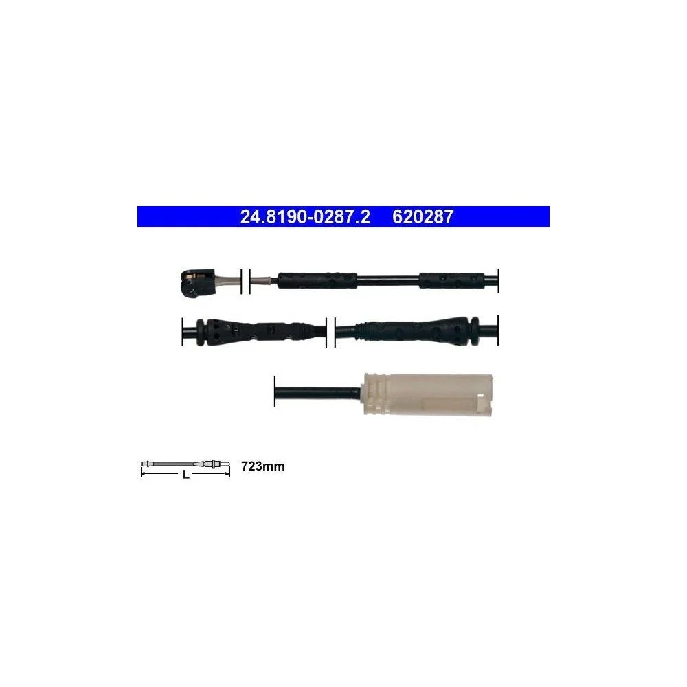 Датчик износа тормозных колодок ATE 24.8190-0287.2 BMW передняя ось, фото №1 Датчик износа тормозных колодок ATE 24.8190-0287.2 BMW передняя ось, фото №1