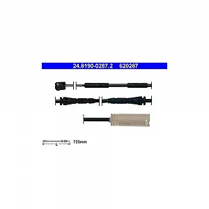 Датчик износа тормозных колодок ATE 24.8190-0287.2 BMW передняя ось - Фото 1