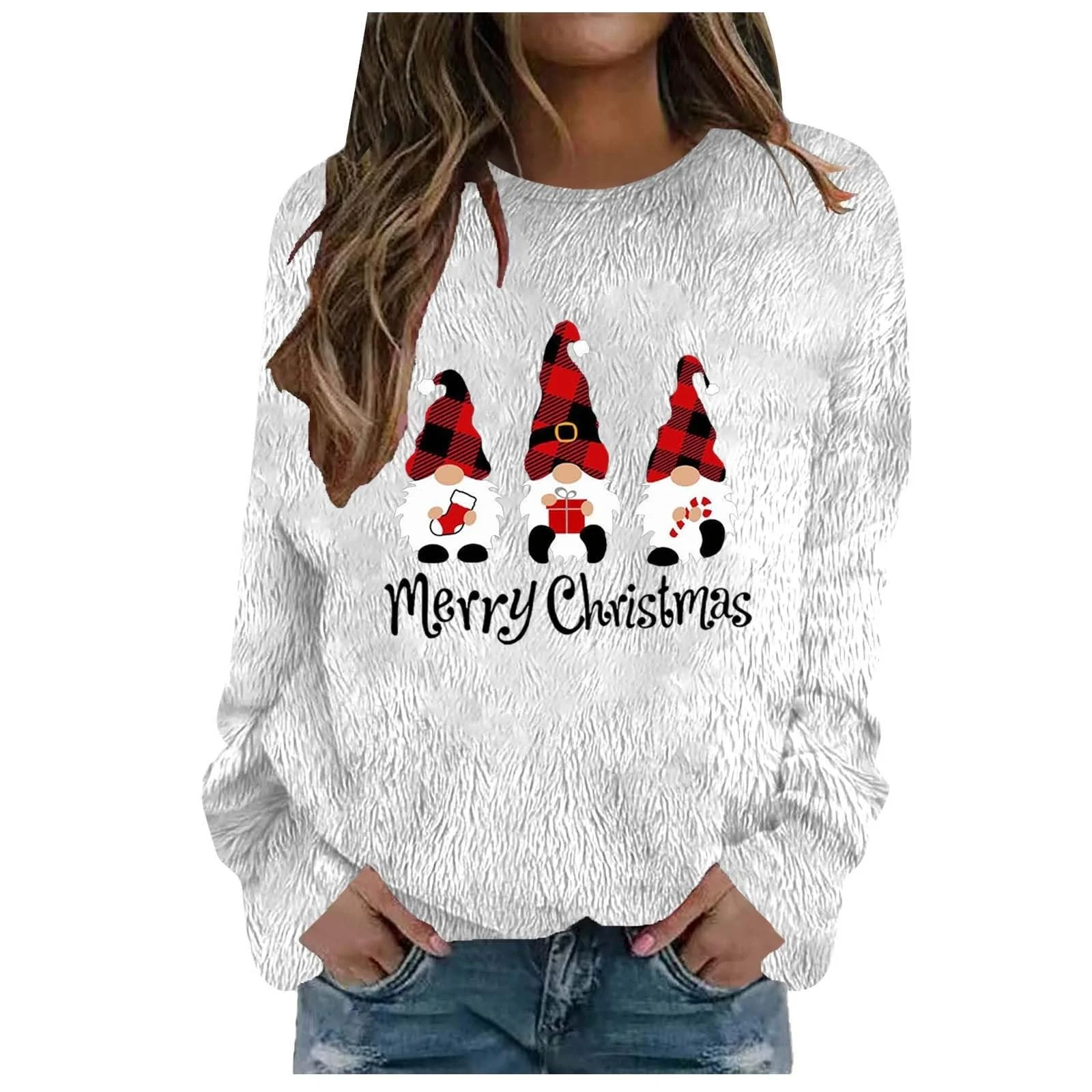 Женский Свитшот Рождественский Черный, фото №1