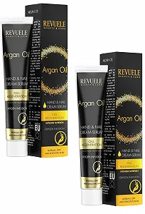 Крем-сироватка для рук та нігтів REVUELE Argan Oil 2 x 50 мл - Фото 1
