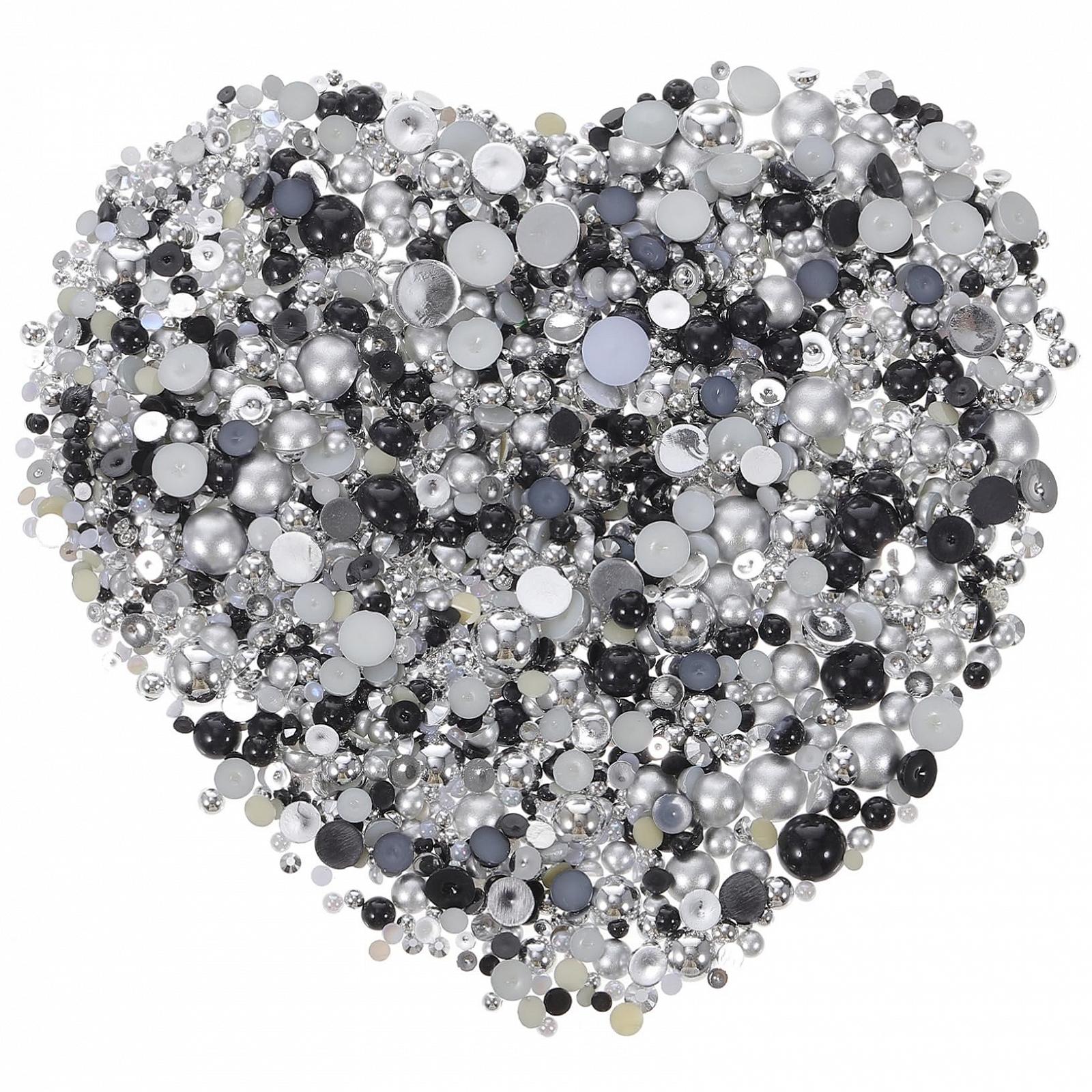 Полукруглые имитационные бриллианты из смолы TEHAUX, 2 шт., фото №2