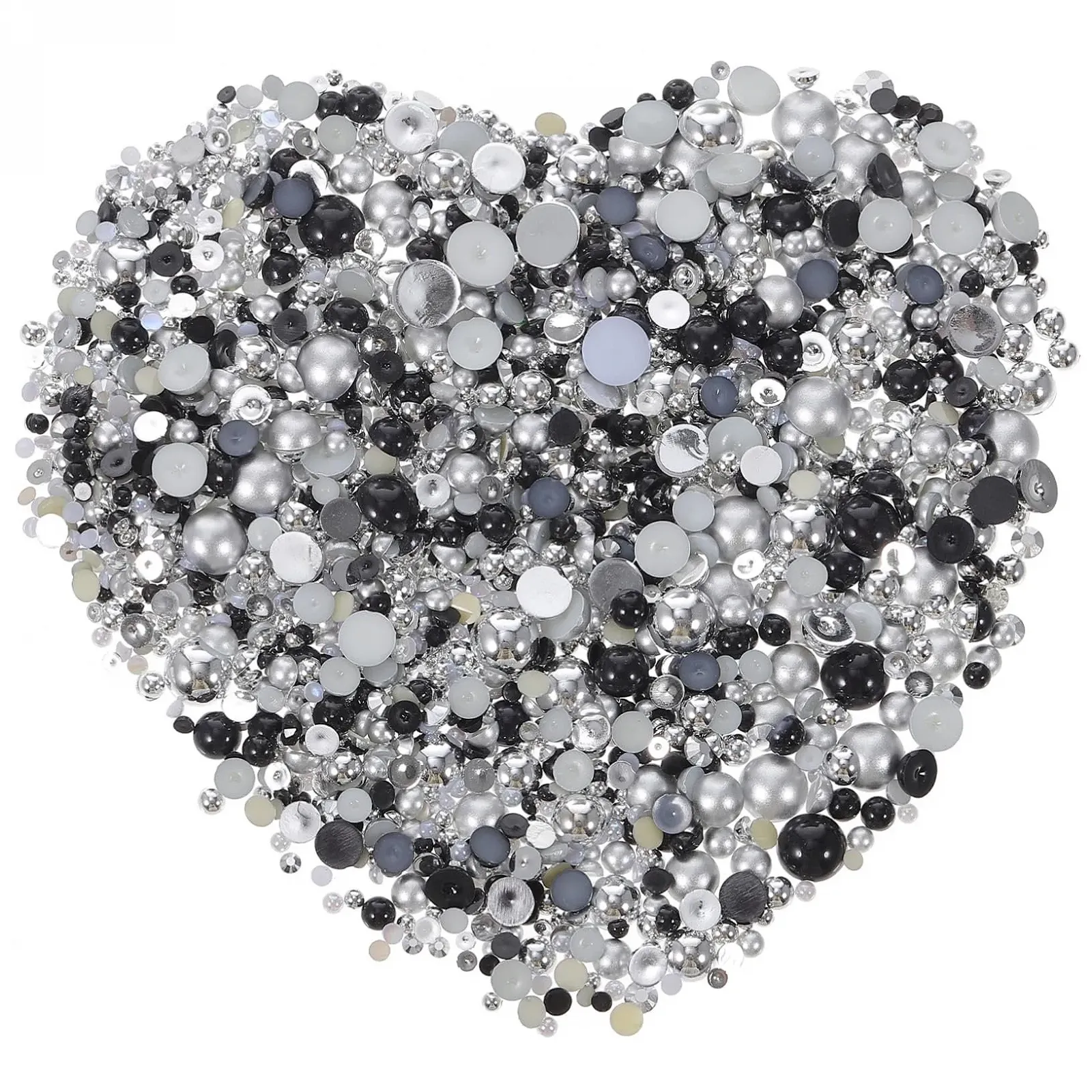 Напівкруглі імітаційні діаманти зі смоли TEHAUX, 2 шт., фото №2