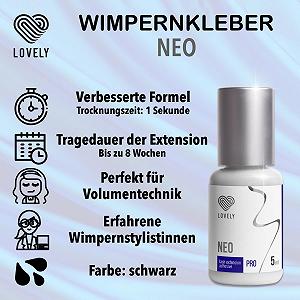 Клей LOVELY NEO для нарощування вій Рідкий + Швидкий Чорний 5 мл synthetic.ua - Фото 1