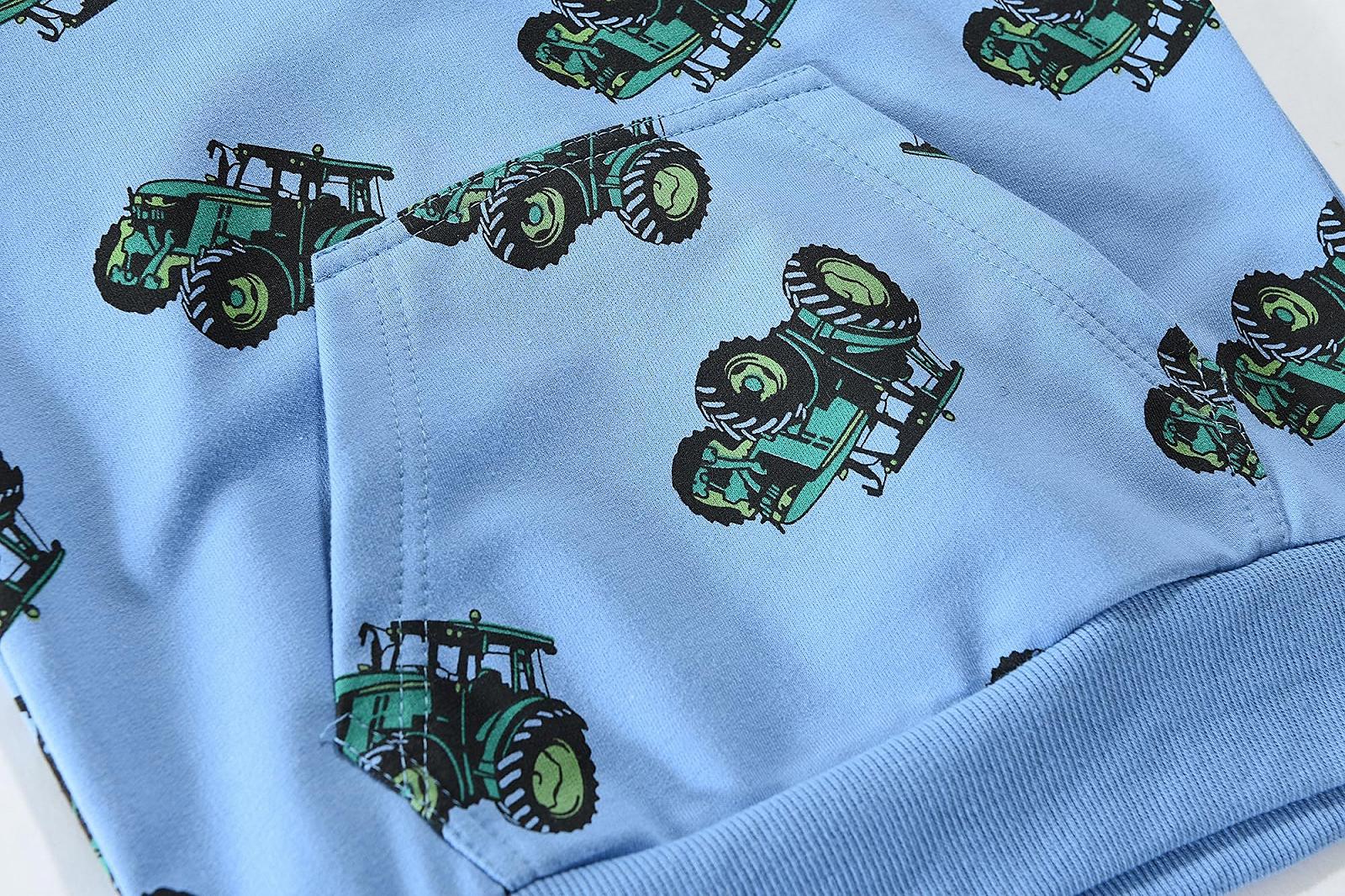 Худі CM-Kid для хлопчиків, з довгими рукавами, кольорові дитячі світшоти з трактором, фото №4