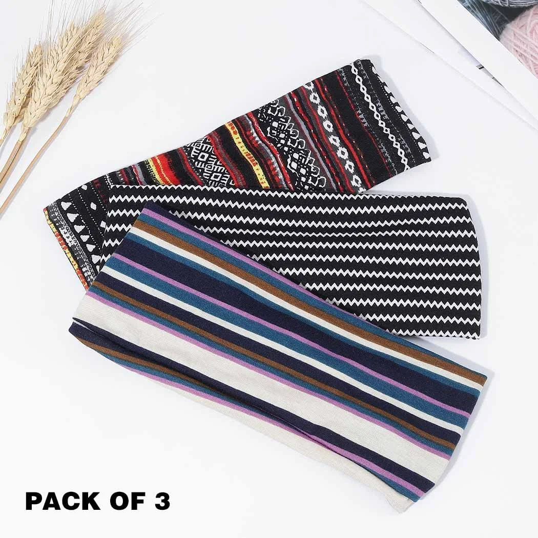 Пов'язка на голову в стилі бохо Чорна, фото №2