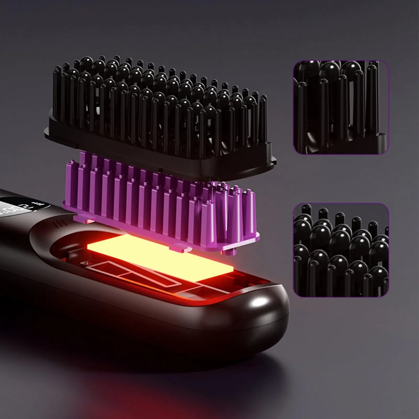 Щітка-випрямляч USB Керамічна LCD-дисплей Швидке нагрівання, фото №7 Щітка-випрямляч USB Керамічна LCD-дисплей Швидке нагрівання, фото №7