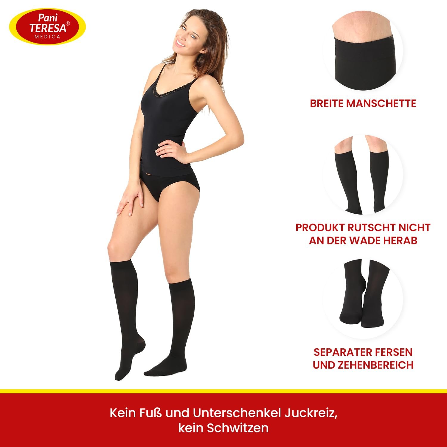 Компрессионные чулки для женщин и мужчин, противотромбозные, медицинские поддерживающие чулки, компрессионные носки до колена, дорожные носки, 23-32 мм рт. ст. для путешествий и полетов, фото №3